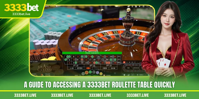 A guide to accessing a 3333BET Roulette table quickly