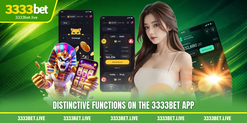 Distinctive functions on the 3333BET app
