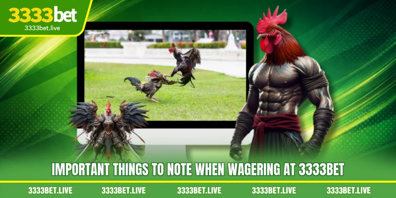 Important things to note when wagering at 3333BET
